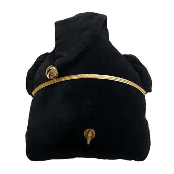 Woof & Poof Black Velvet Christmas Musical Santa We Wish You a Merry Christmas - Picture 4 of 6